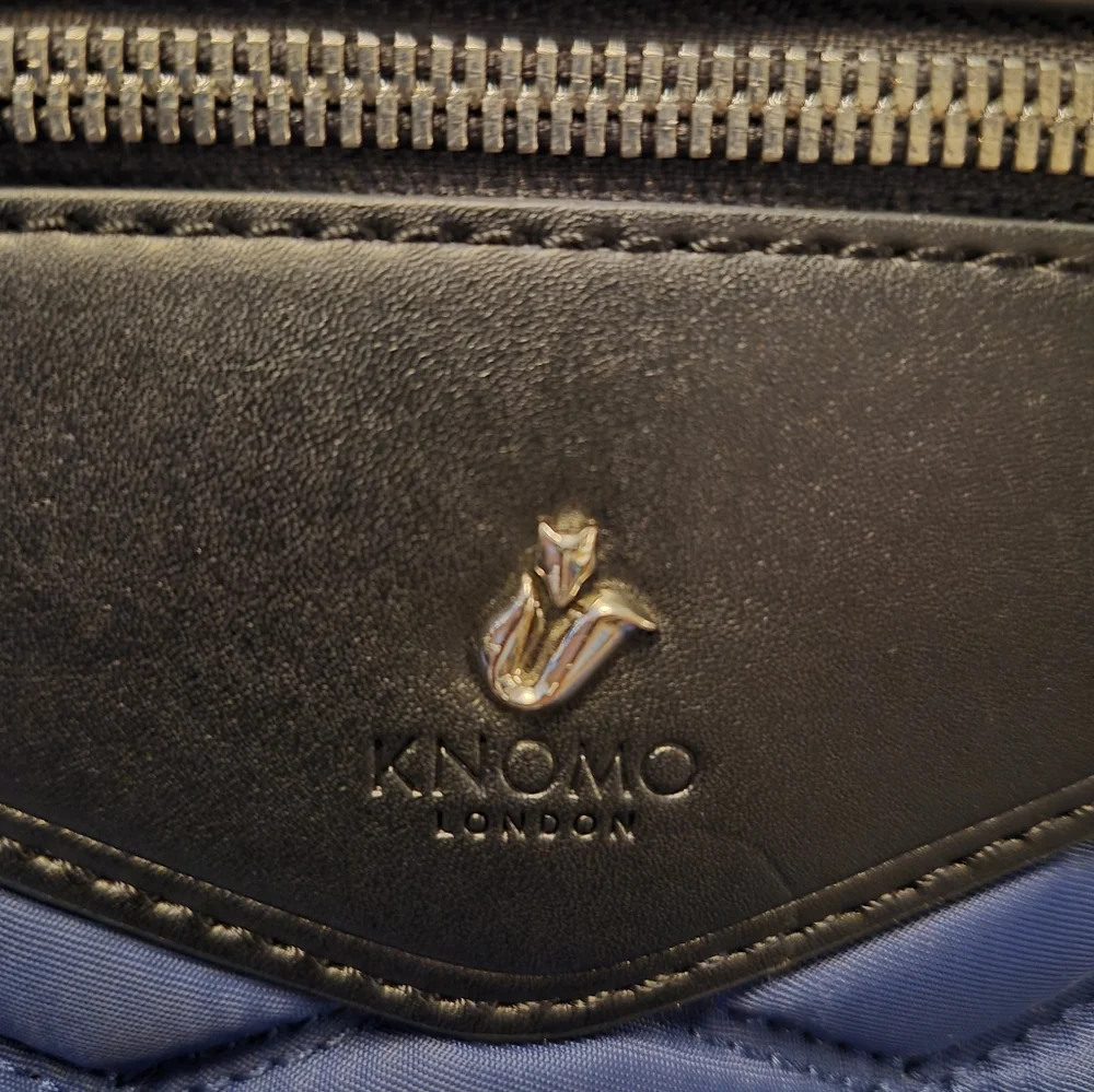 Knomo London Quilted Labtop Backpack, BLUE - Picture 4 of 13